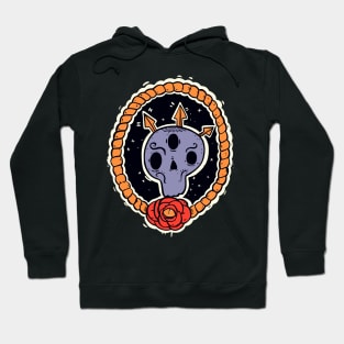 Halloween Purple Calavera Rose Skull Hoodie